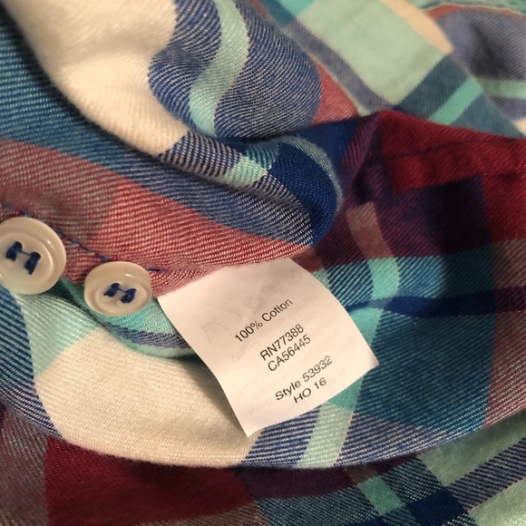 J. Crew Factory Plaid Flannel Pull-Over - Picture 7 of 7